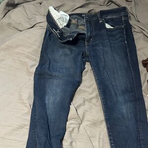 Dark Wash Skinny Jeans - Blue